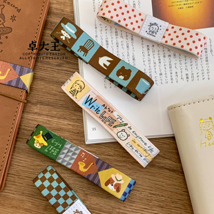 卓大王M5A7活页本绑带手帐本TN本可爱少女松紧带装饰防止爆本ys