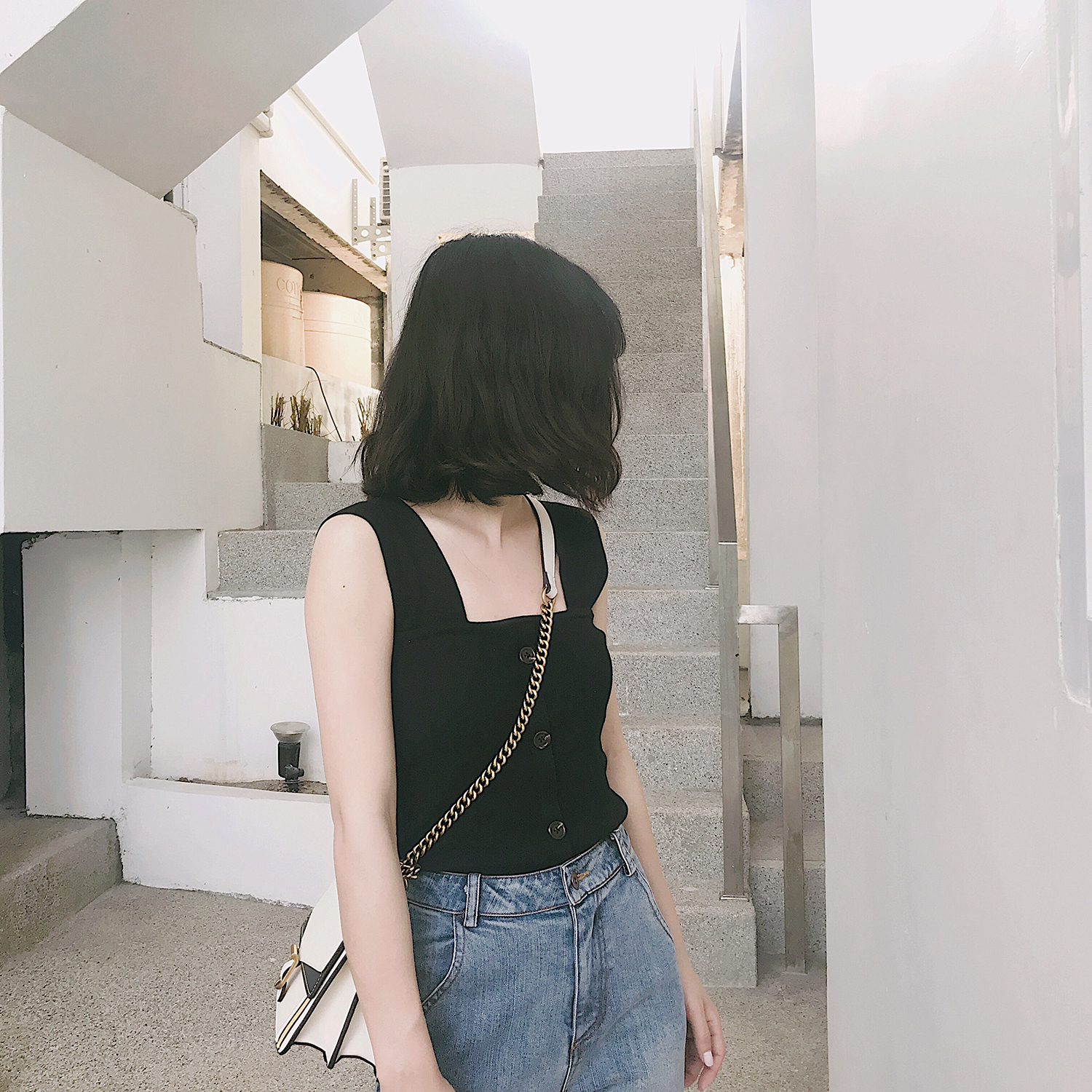 CIBABY´óC×ÔÖÆ ¼òÔ¼ÎÞÐäÕëÖ¯¶Ì¿î°Ù´î±³ÐÄÉÏÒÂ