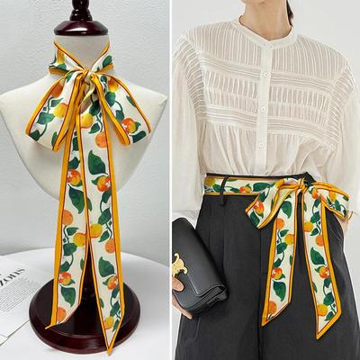 长条小丝巾腰带百搭高级感薄款