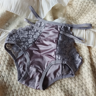 女奢华底裤 高腰侧镂空个性 提臀性感蕾丝边美腰内裤 时尚 三角裤
