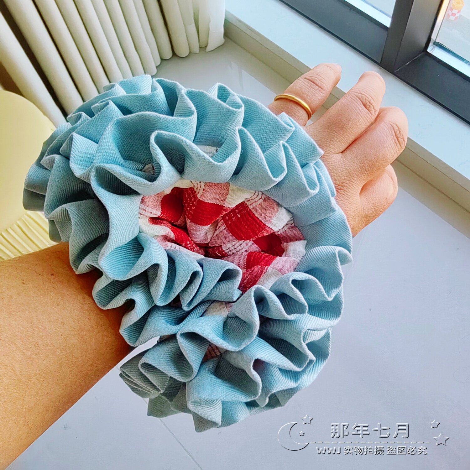 超大肠圈手工发圈女生甜美森系彩色丸子头可爱公主风头绳韩系发饰