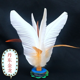 丹东金龙毽球 毽子 花毽 比赛毽球 大白毽鸡毛毽子耐踢牛津底包邮