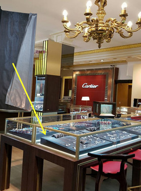 珠宝店专用布展柜布黑色布柜台布亮光瓷片呈现布高级高档次首饰布