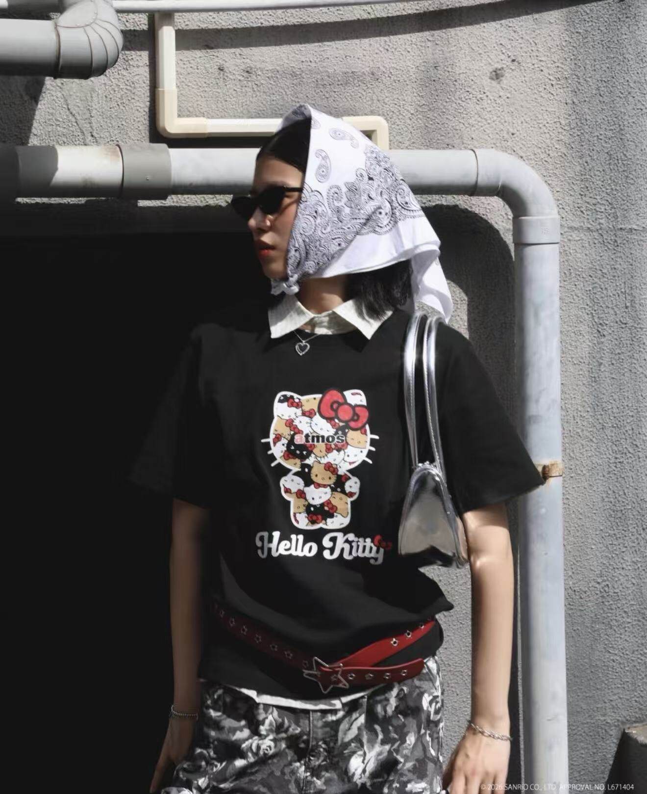 日本订购 atmos别注限定 HelloKitty 圆领T恤短袖