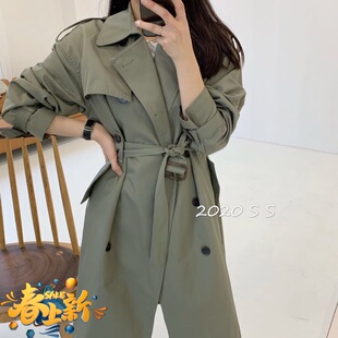 LUCKY YY左一春秋季新款薄款休闲INS风女风衣外套时尚版型中长款