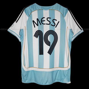 2006阿根廷复古球衣主场MESSI19号梅西10号马拉多纳短袖足球服