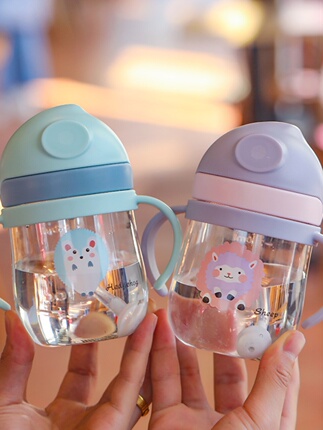 Children's Water Cup, Infant Learning Drinking Cup, Straw Cup, Gravity Ball Baby Drinking Cup, Training Drinking Cup, Large Capacity