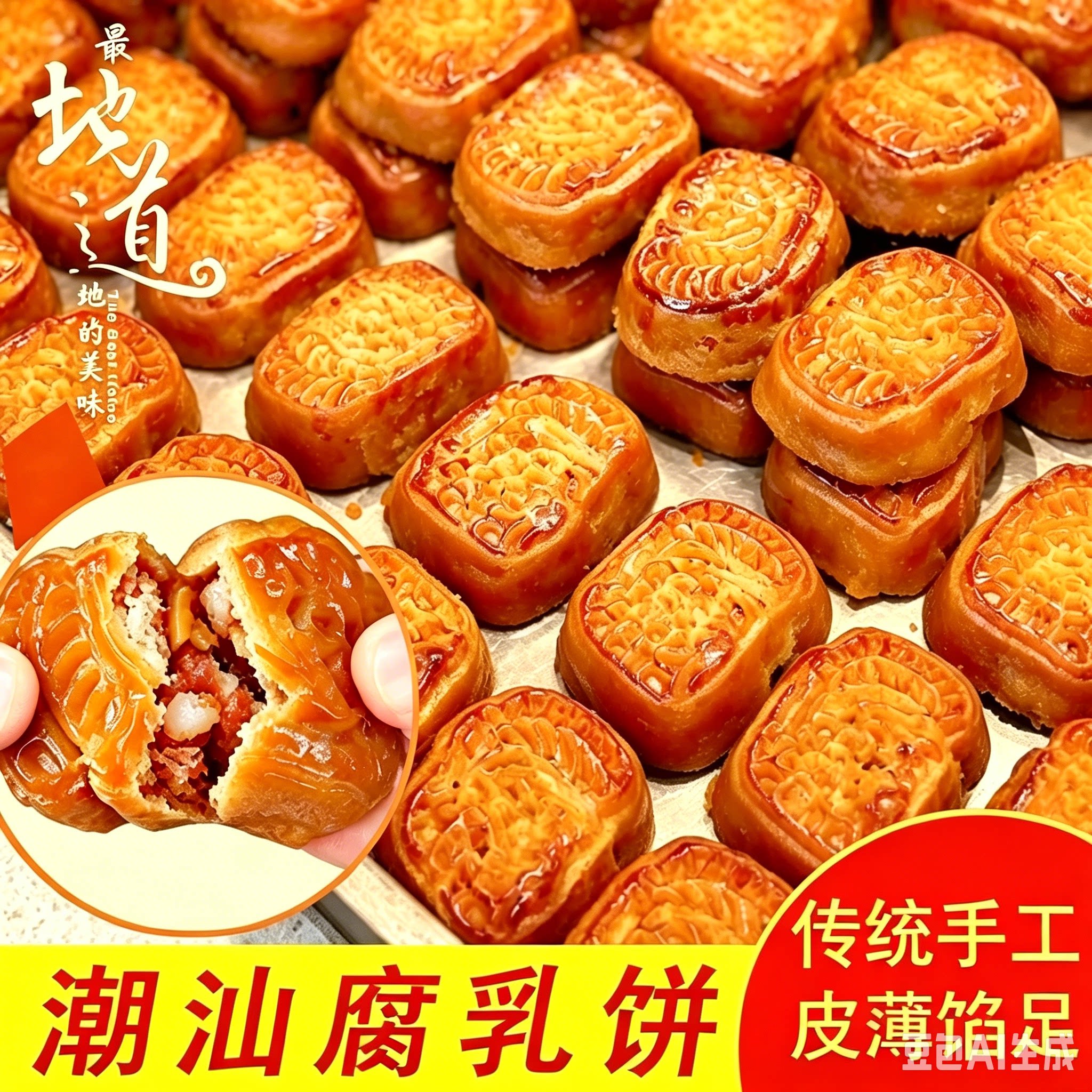 腐乳饼独立包装正宗潮汕特产零食潮州老字小吃咸香肉馅饼端午中秋