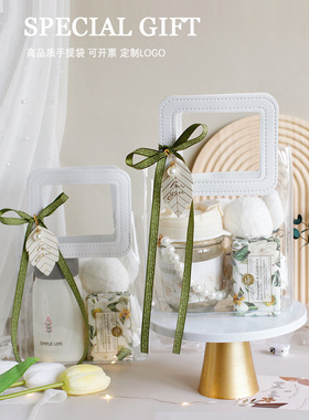 结婚毛巾熊伴手礼袋子手提套装教师节百日宴满月生日公司开业创意