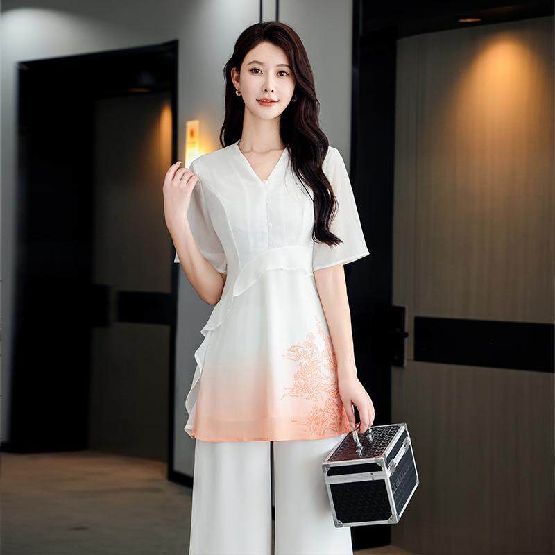 新款足疗足浴技师工作服高端套装