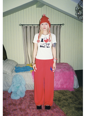 FOURFORTY SOMETHING WRONG PANTS 一条不太对劲的运动刺绣长裤