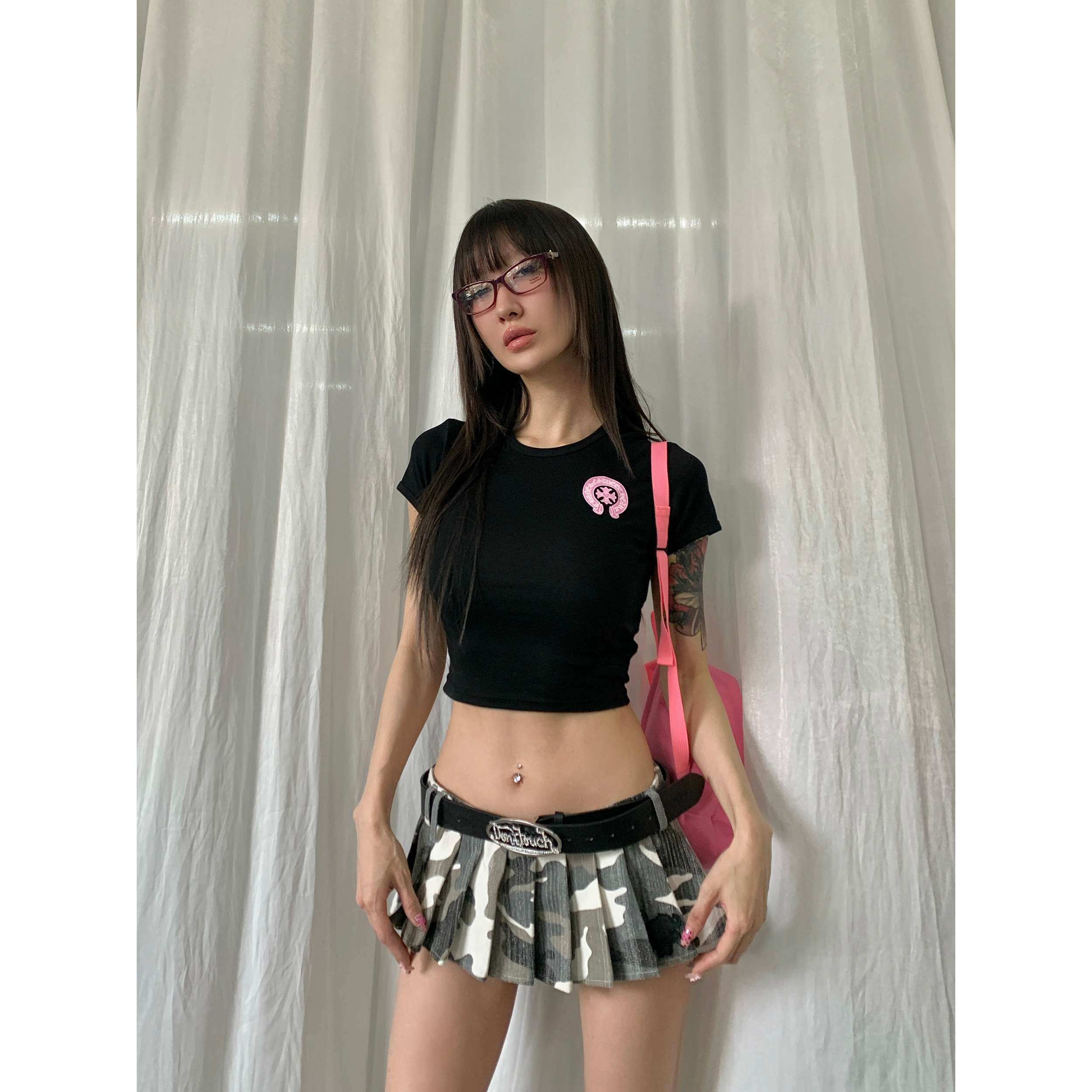 FOURFORTY 中国甜心 糖果撞色mini小短袖T恤