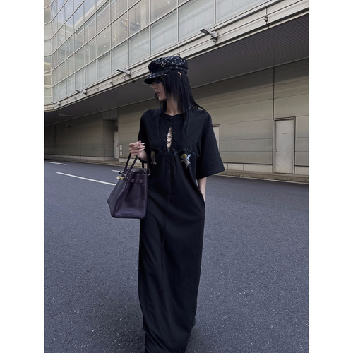 FOURFORTY ANGEL FU*K LONG DRESS 居家出街机场 天使绑带连衣裙