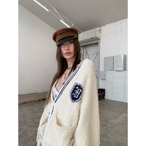 FOURFORTY 58 PEGASU SWEATER KIMONO 飞马提花浴袍风毛织外套