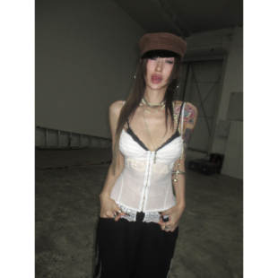 法式 FOURFORTY TOP COWBOY 蕾丝宫廷束腰吊带 TEXAS