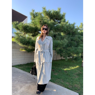 FOURFORTY MIAMI L&S GREAT COAT 西海岸老钱 暖灰毛呢感两穿风衣