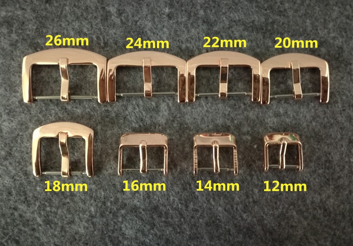 手表配件全钢表扣三色表带针扣皮带扣16mm18mm20mm22mm24mm26mm 手表 配件 原图主图