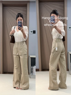 Jeans 春夏新款 层次感超舒适不贴腿直筒型屁帘微喇牛仔裤 女B 6301