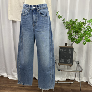 宽松老爹裤 特价 梨形身材显瘦牛仔裤 花匣子春季 女86705 秒杀