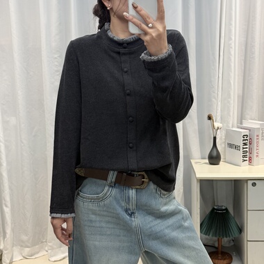 欧版 8863冬季半高领双面绒德绒百搭正肩长袖上衣T恤女打底衫内搭