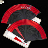 古典舞蹈扇子易开合女式 旗袍走秀复古风儿童学生小巧扇全竹跳舞扇