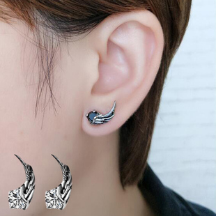 ins小众设计女耳饰 耳夹男士 耳钉2024年新款 潮耳环925银针肖战同款