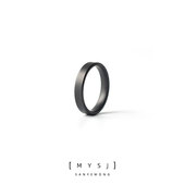 情侣雾面黑色不掉色 潮流原创磨砂陶瓷男戒指小众设计极简女生个性