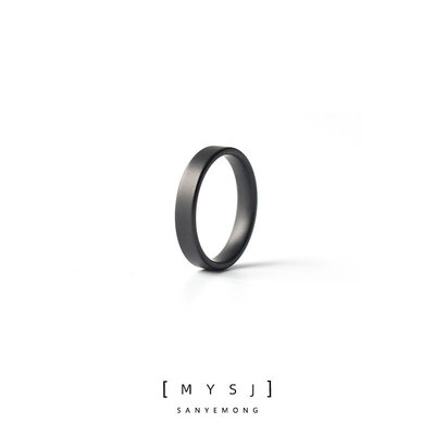 原创陶瓷黑色高级感日式戒指