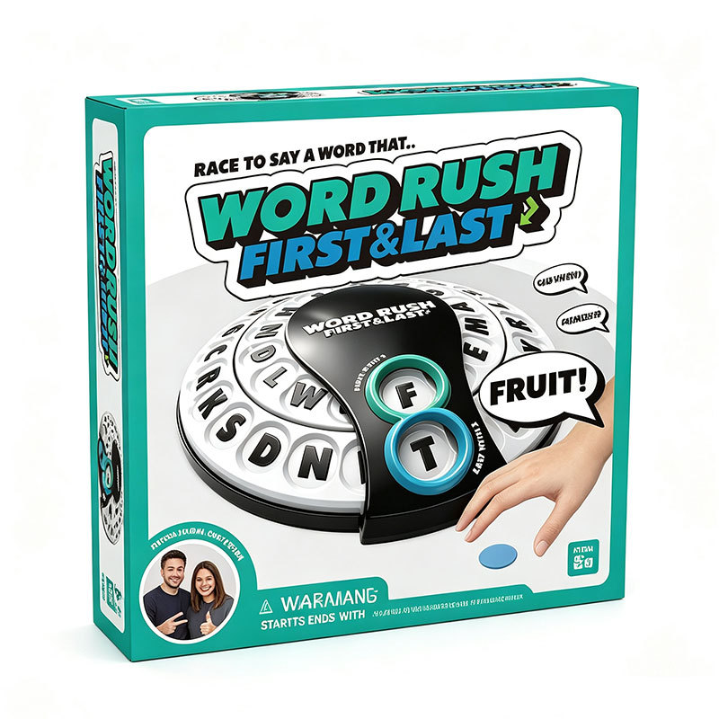 跨境新品First&Last字母转盘桌游 Word Rush英文单词抢答对战桌面