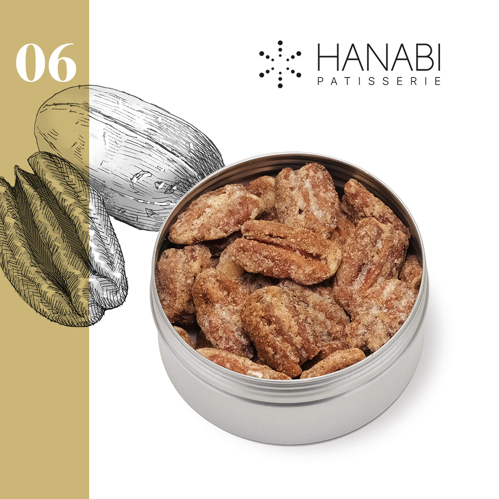 06/肉桂海盐碧根果100g HANABI法式经典茶酒点心坚果礼盒