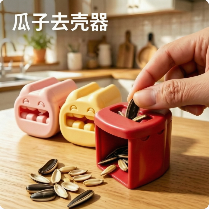 嗑瓜子神器瓜子去壳懒人家用新款小孩亲子玩具葵花籽剥皮开口工具