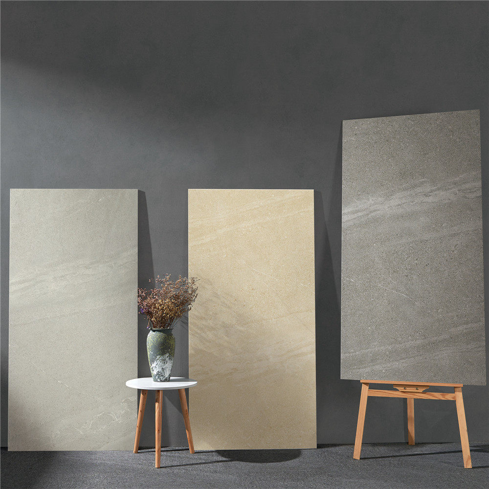 5mm酒店厨房餐厅地砖翻新覆盖陶瓷薄板砂岩仿古哑光防滑超薄瓷砖