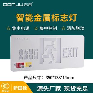 东君集中电源A型应急照明灯 DC36V应急指示牌不锈钢超薄标志灯
