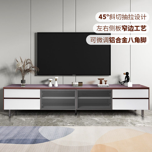红苹果简约带柜门组装电视柜