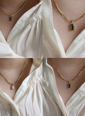 锁骨链欧美黑色项链鲸雨锁骨链