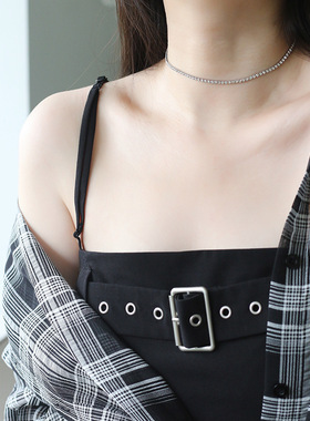 choker排钻百搭锁骨链