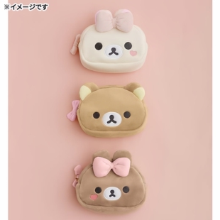 正版san-x轻松熊毛绒可爱大头化妆包附镜子 现货