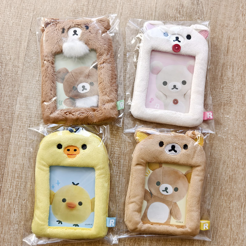 正版san-x轻松熊蜂蜜熊鼻孔鸡可挂毛绒大头贴立拍得相片卡套 现货