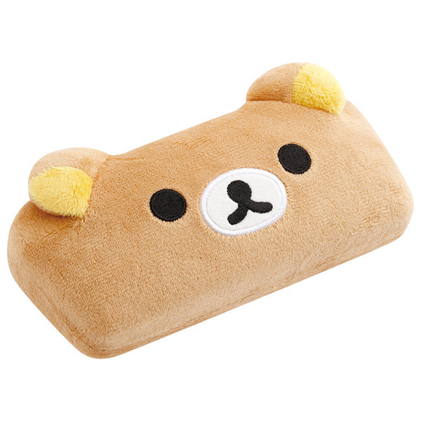 日本正版san-x轻松熊鼻孔鸡蜂蜜熊可爱毛绒眼镜盒 现货