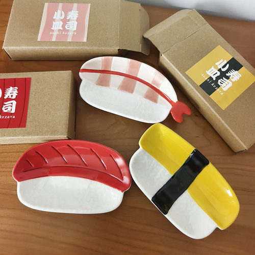 正版decole寿司系列可爱小碟子