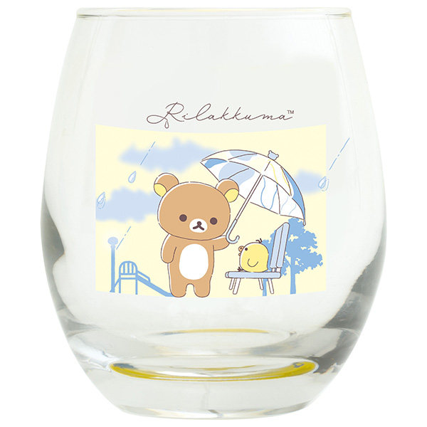 日本san-x轻松熊雨天玻璃杯水杯