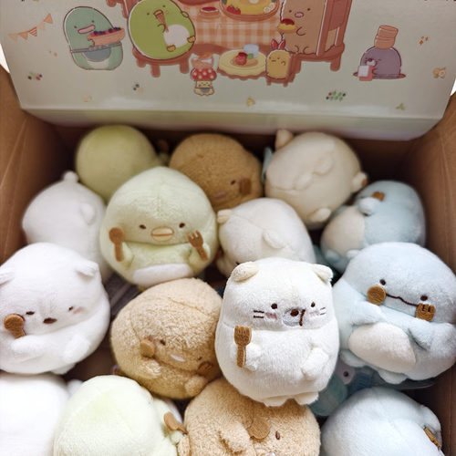 正版san-x角落生物吃货豆袋玩偶