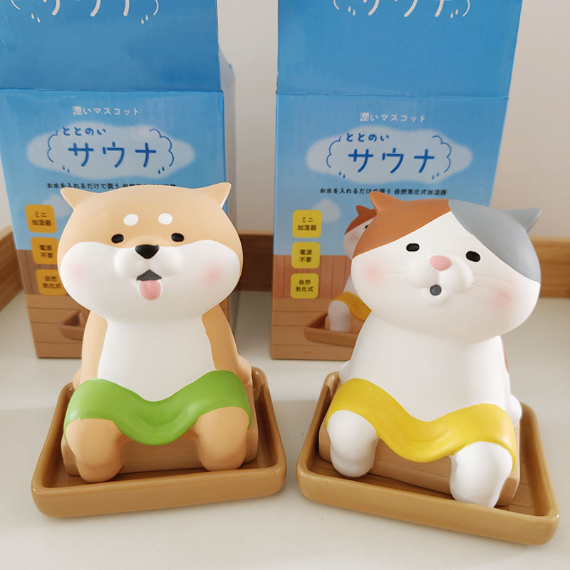 正版decole猫咪柴犬可爱加湿器