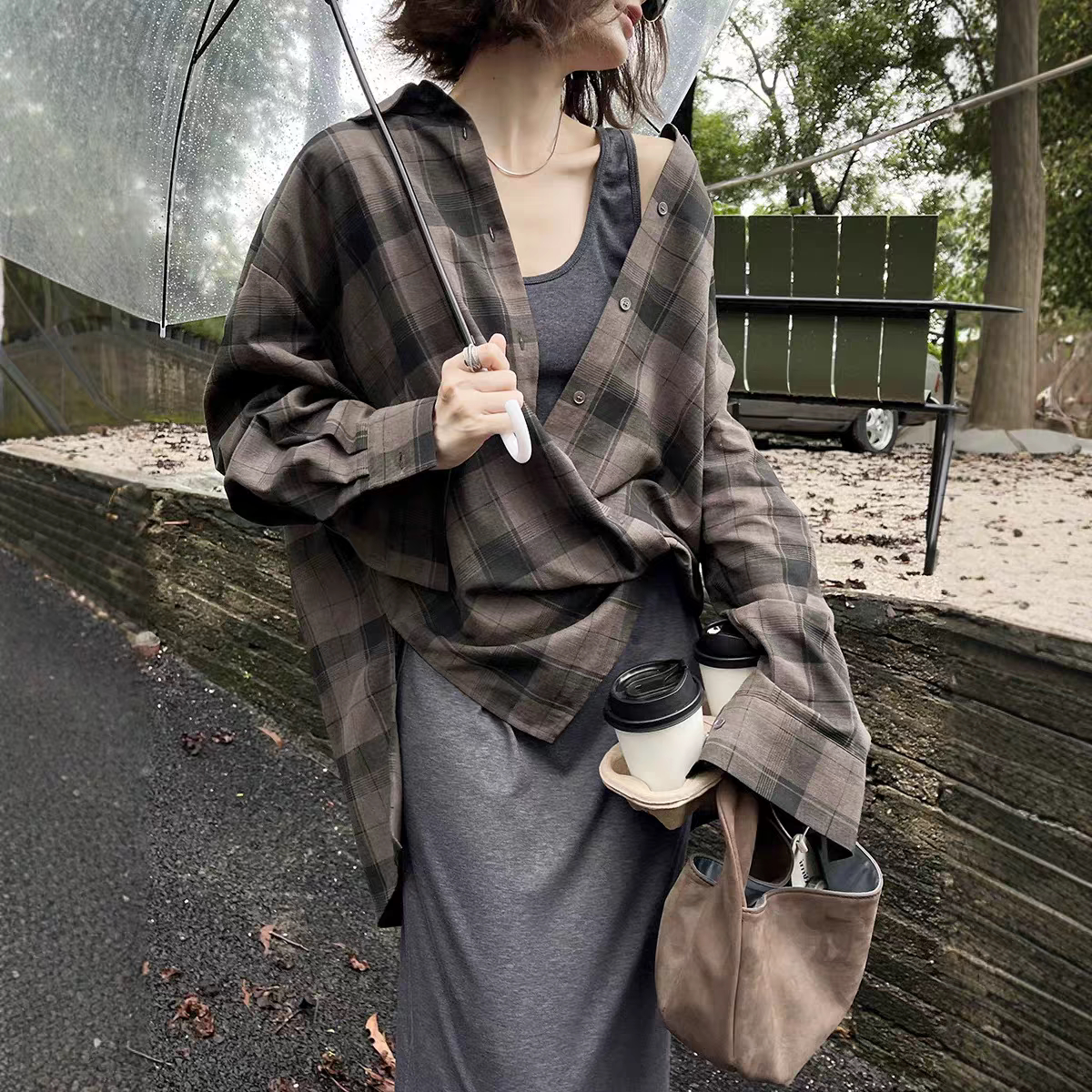 GRACETINA HOO｜法式复古休闲通勤｜天丝苎麻翻领长袖衬衫女早秋