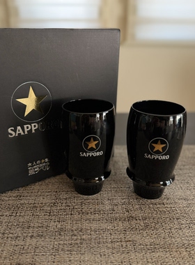 实拍全新带原装盒日本SAPPORO三宝乐黑标超限定陶瓷对杯仅一对