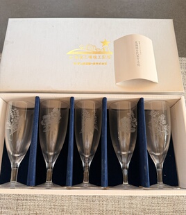 现货实拍全新带盒sapporo三宝乐日本北海道工场竣工纪念酒杯套装