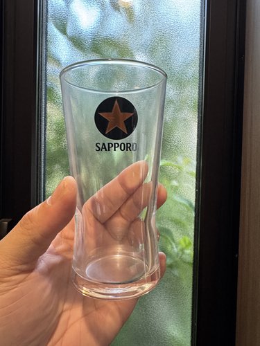 sapporo 四十周年黑标金星小容量全新啤酒杯水杯玻璃杯日本产