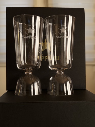 在途日本sapporo叮当杯nendo限定日本啤酒杯玻璃杯水杯碰撞的乐章