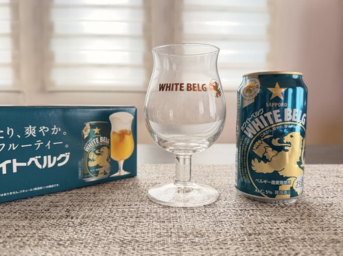 现货实拍日本进口SAPPORO WHITE BELG水生啤酒杯艾尔杯拉格杯