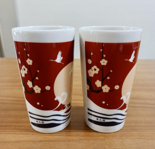 日本产惠比寿滨文样陶瓷杯樱之物语马克杯水杯